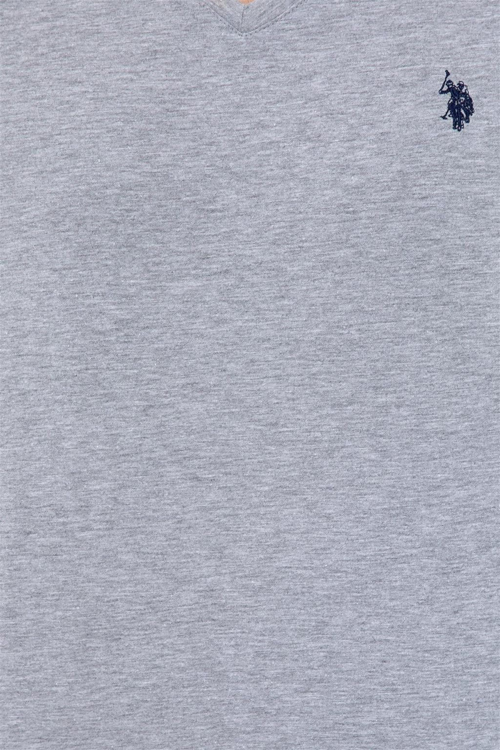 Мужская серая меланжевая базовая футболка с v-образным вырезом Неожиданная скидка в корзине - U.s. polo assn фото 5