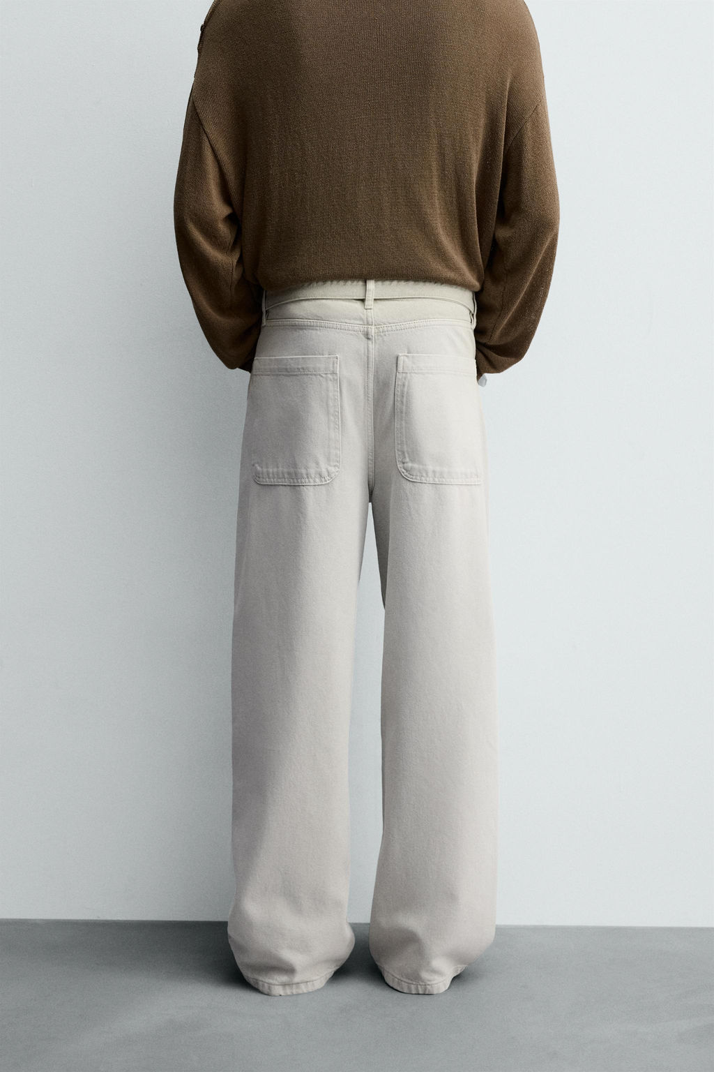 BELTED RELAXED FIT JEANS - Zara фото 3