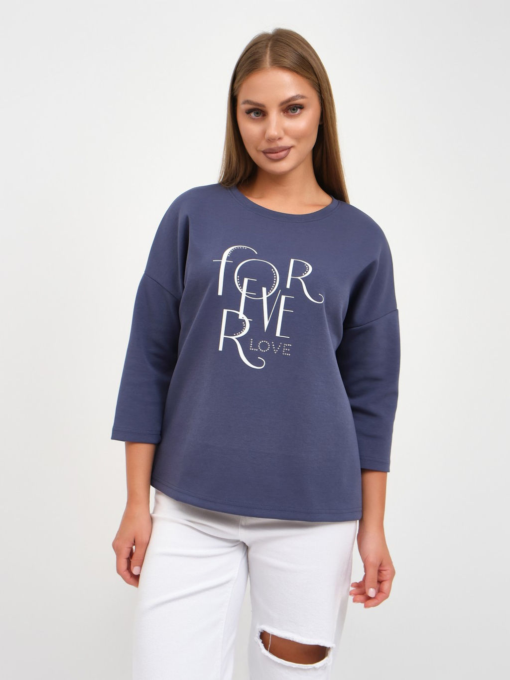 Свитшот женский Одри индиго