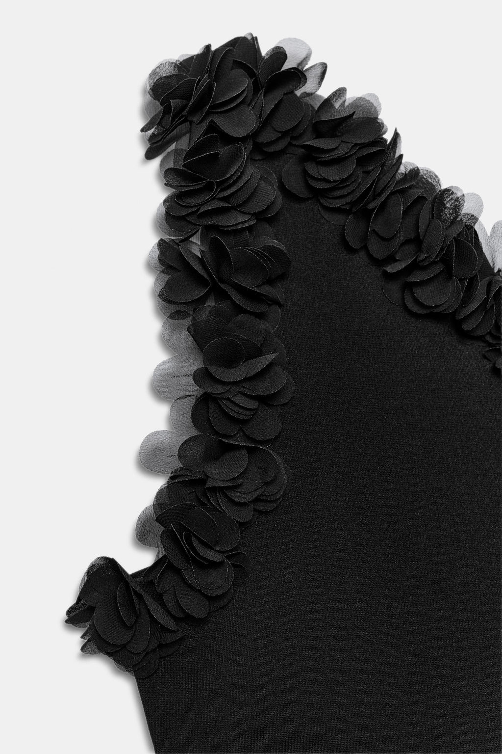 TOP ASIM?TRICO FLORES / Negro