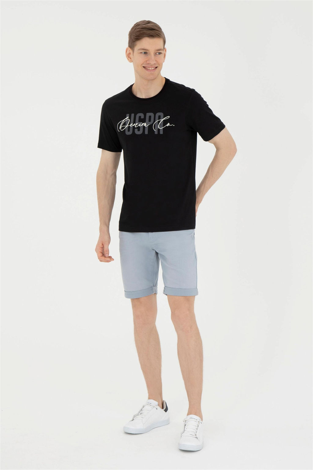 Мужская черная футболка - U.s. polo assn фото 4