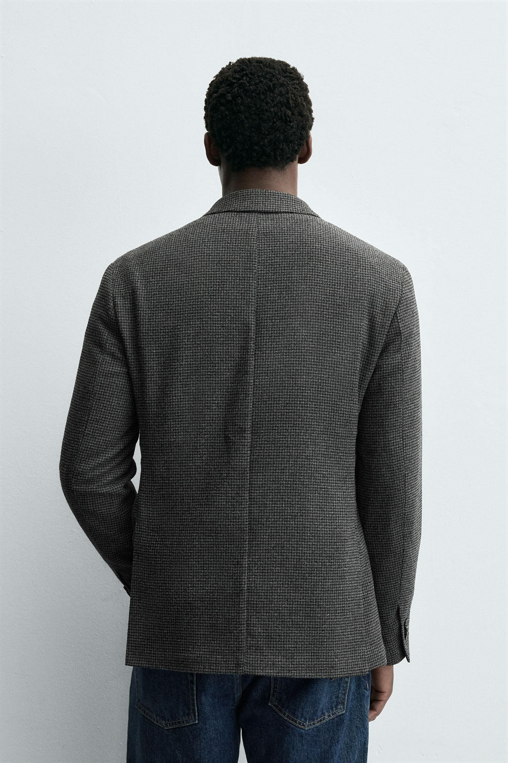 HOUNDSTOOTH TEXTURED BLAZER - Zara фото 3