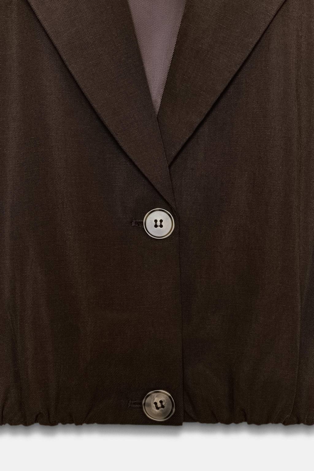CHAQUETA CORTA BAJO EL?STICO / Marr?n - Zara фото 7