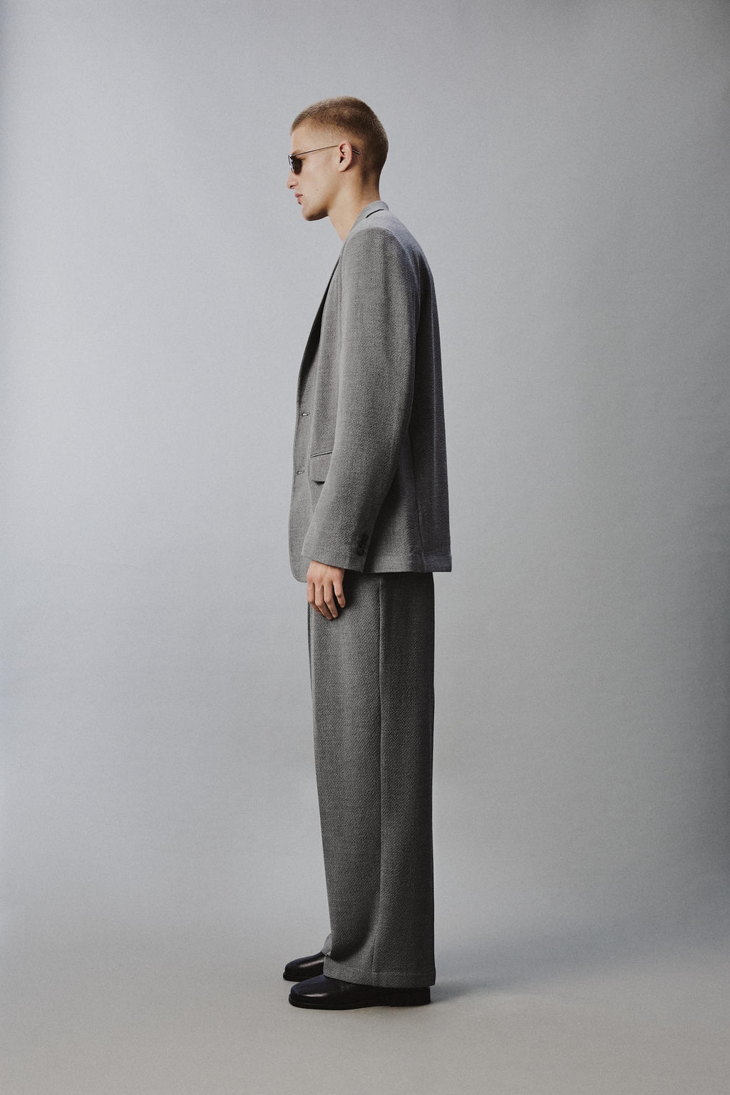 BLAZER RELAXED FIT TRAJE ESPIGA / Gris - Zara фото 4
