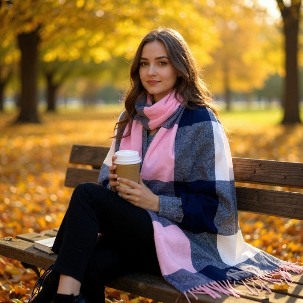 Палантин в клетку из кашемира, мультицвет - Greta фото 2