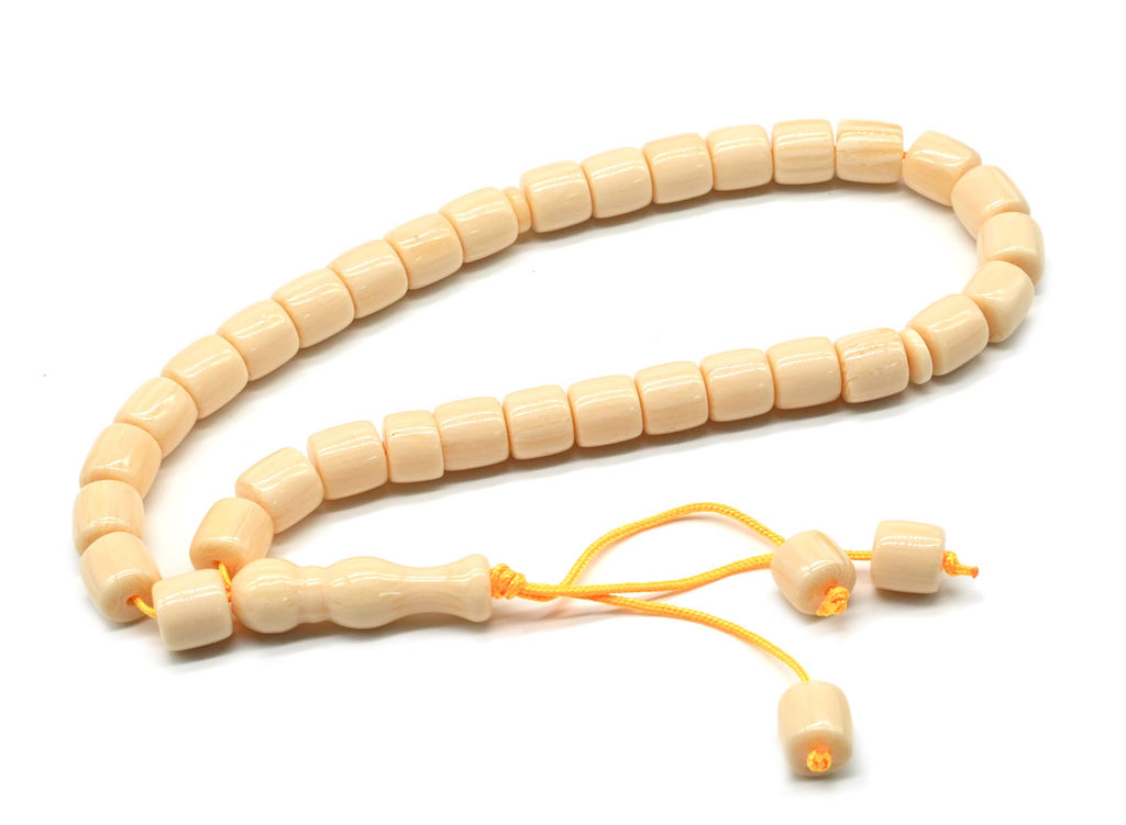 Четки православные бочонок 12*11мм цв.молочный, 39см