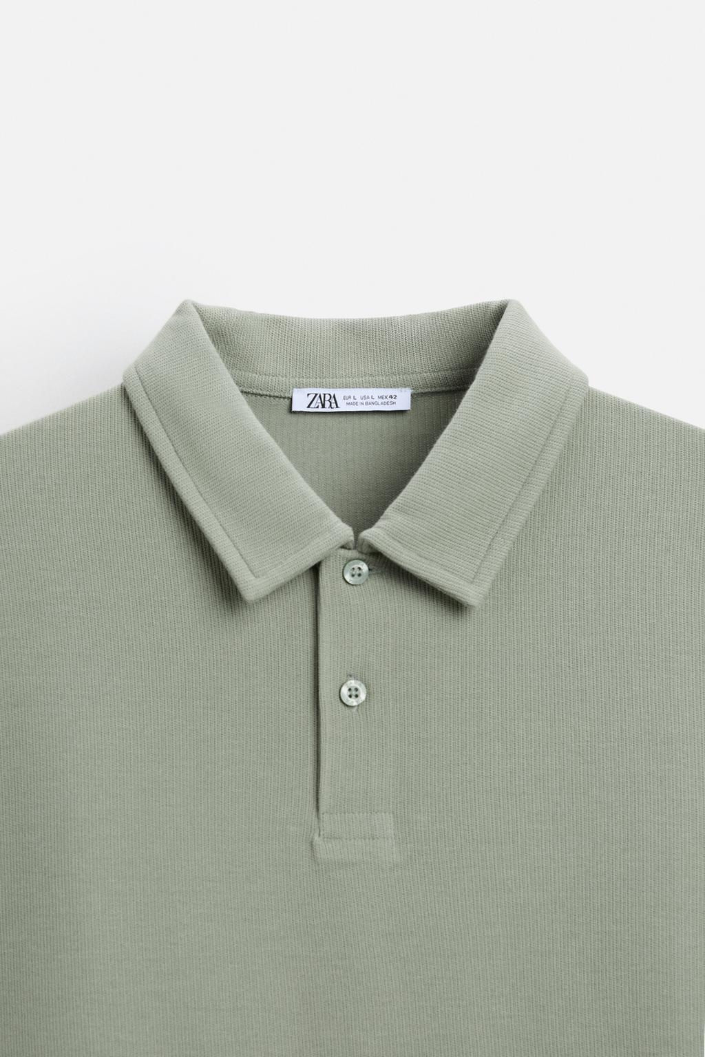 TEXTURED POLO SHIRT - Zara фото 38