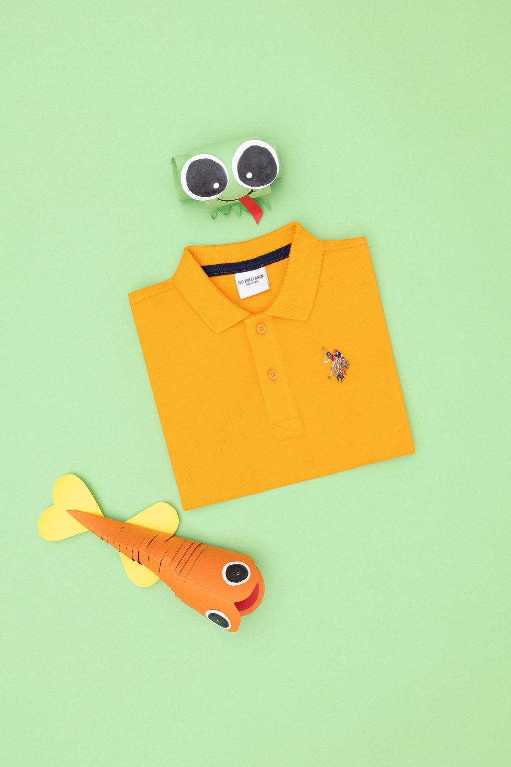 Оранжевая базовая футболка для мальчика - U.s. polo assn фото 11