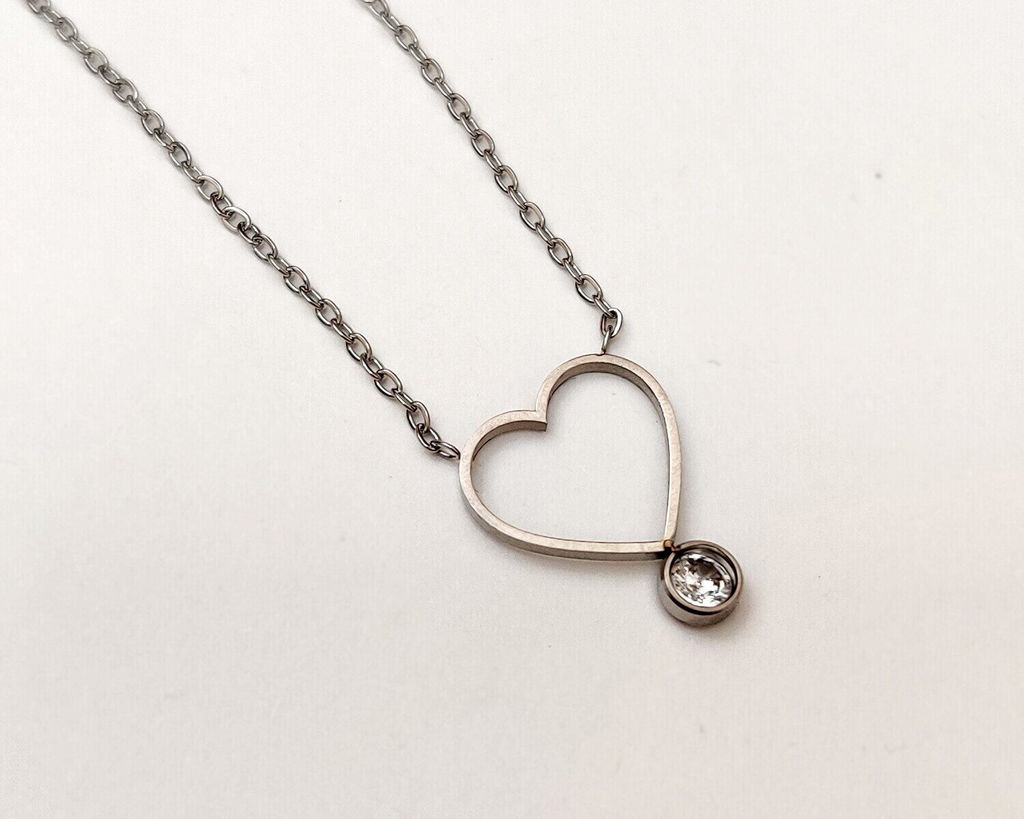 Кулон из стали "Сердце" на цепочке