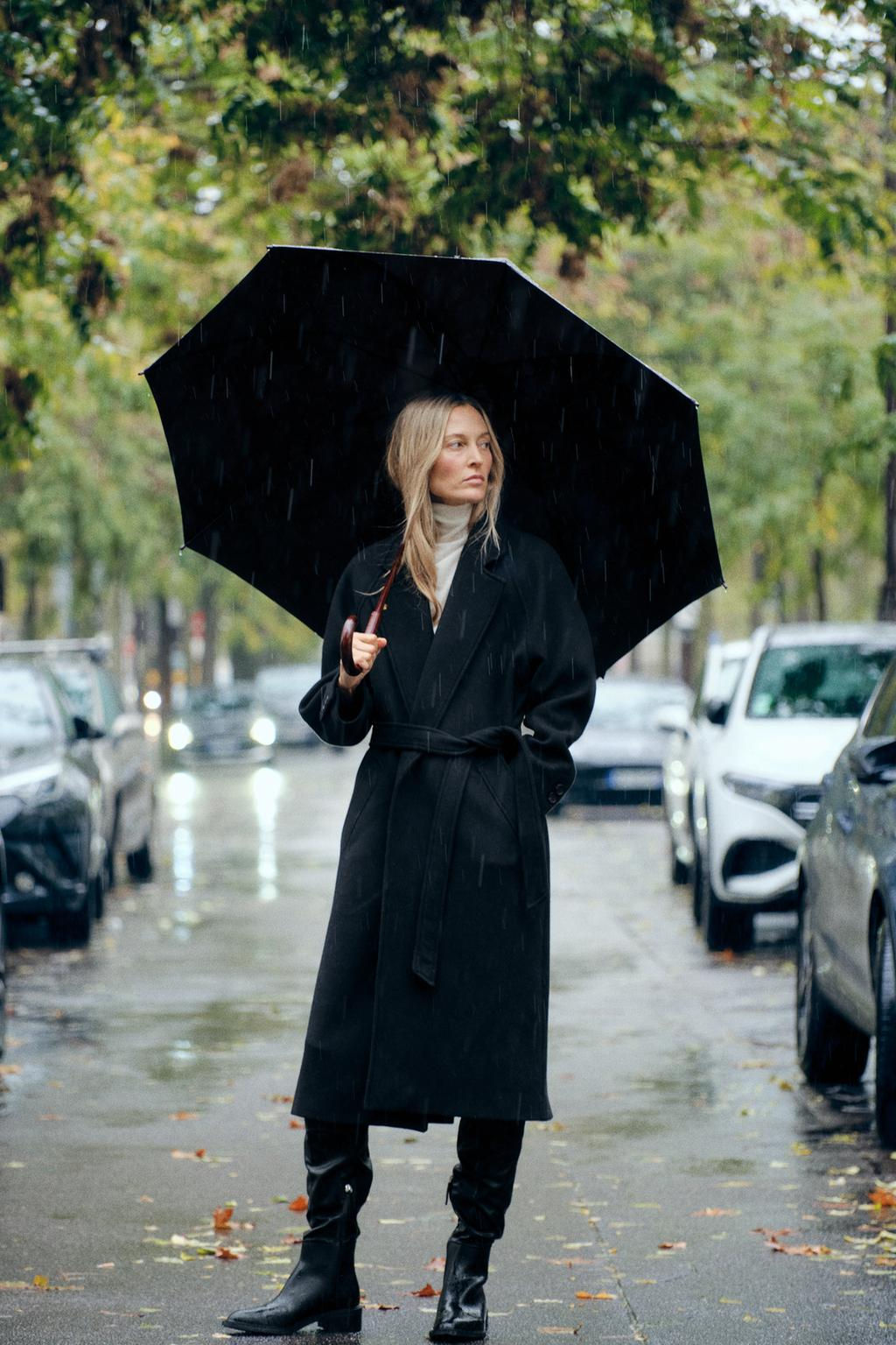 LONG WOOL BELTED COAT - Zara фото 4