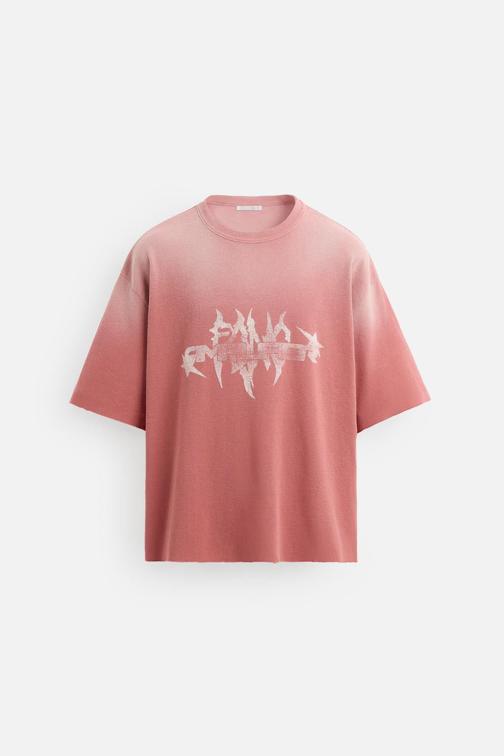 PRINTED KNIT T-SHIRT - Zara фото 7