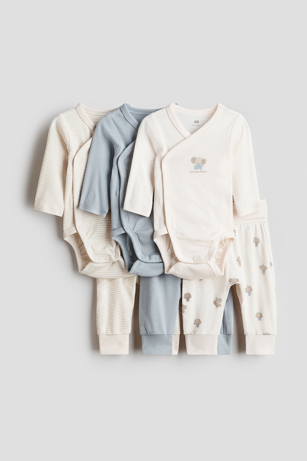 Conjunto de 3 bodies y 3 pantalones