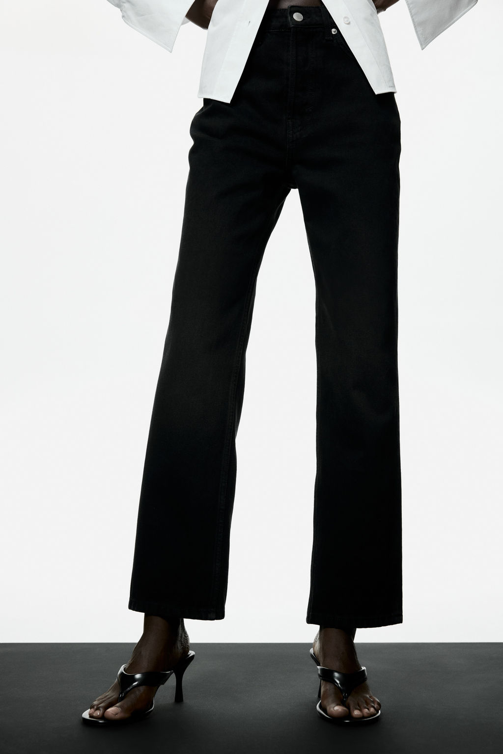 Straight High Waist Ankle Jeans - H&m фото 14