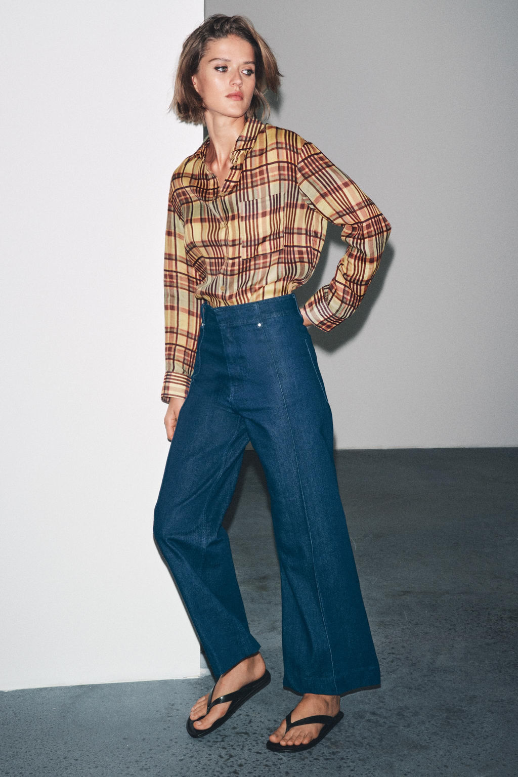 JEANS ZW COLLECTION WIDE LEG HIGH-WAIST - Zara фото 14