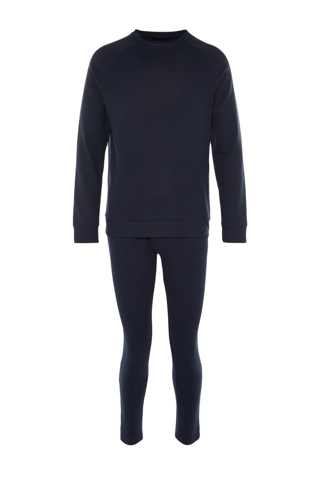 TRENDYOL MAN Lacivert Regular Fit Waffle Orme Pijama Tak?m? TMNAW23PT00015 - Trendyolmilla фото 8