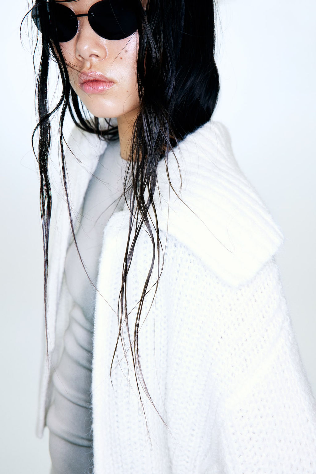 Cardigan con cuello y cremallera - H&m фото 5