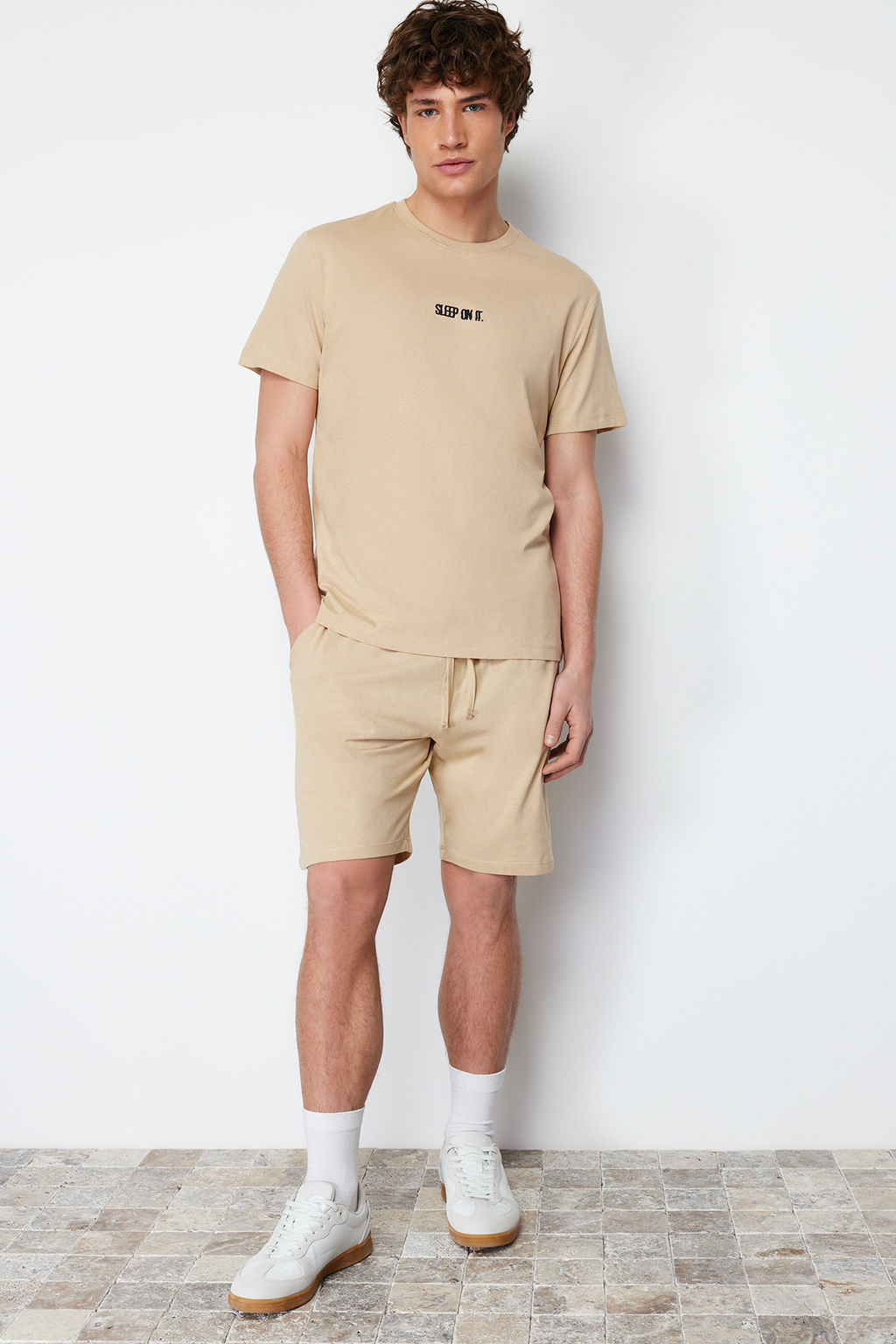 TRENDYOL MAN Siyah Regular Fit Orme Sortlu Pijama Tak?m? TMNSS23PT00038 - Trendyolmilla фото 19