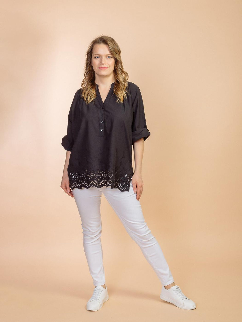 Блузка (хлопок ) шитье №24-598-2 - Ганг фото 3