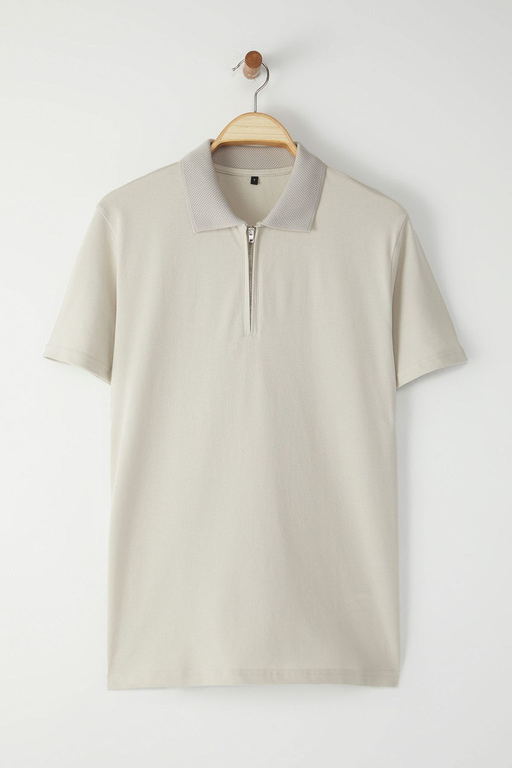 Lacivert Regular/Normal Kesim Fermuarl? %100 Pamuk Polo Yaka T-shirt - Trendyolmilla фото 9