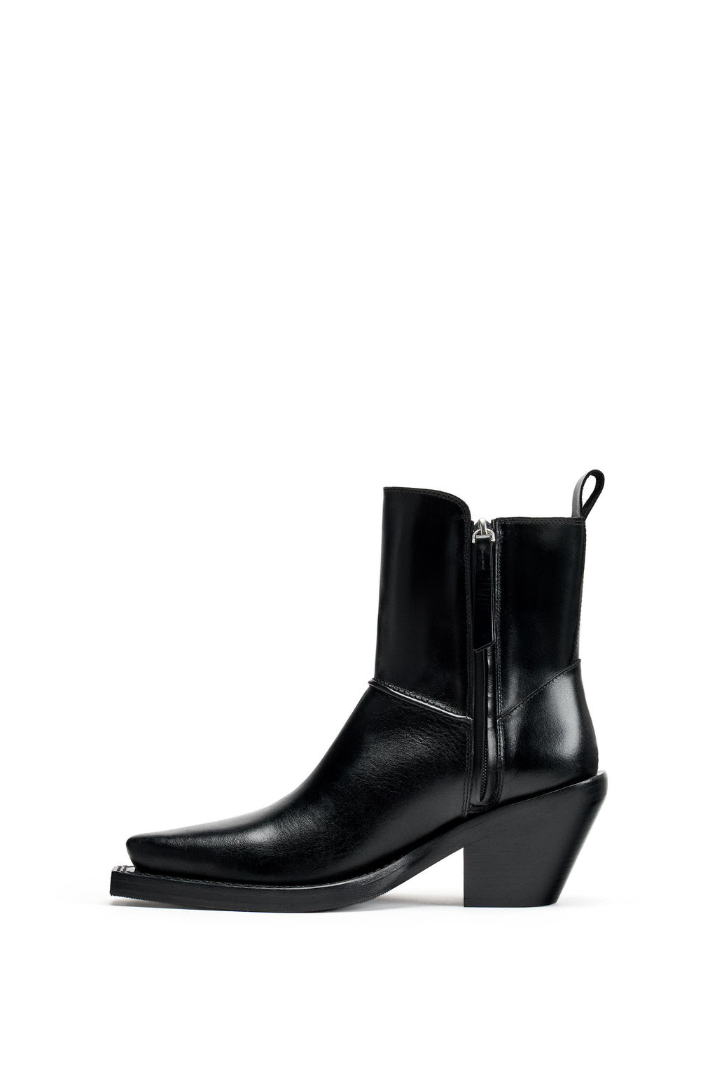 LIMITED EDITION LEATHER COWBOY ANKLE BOOTS - Zara фото 4