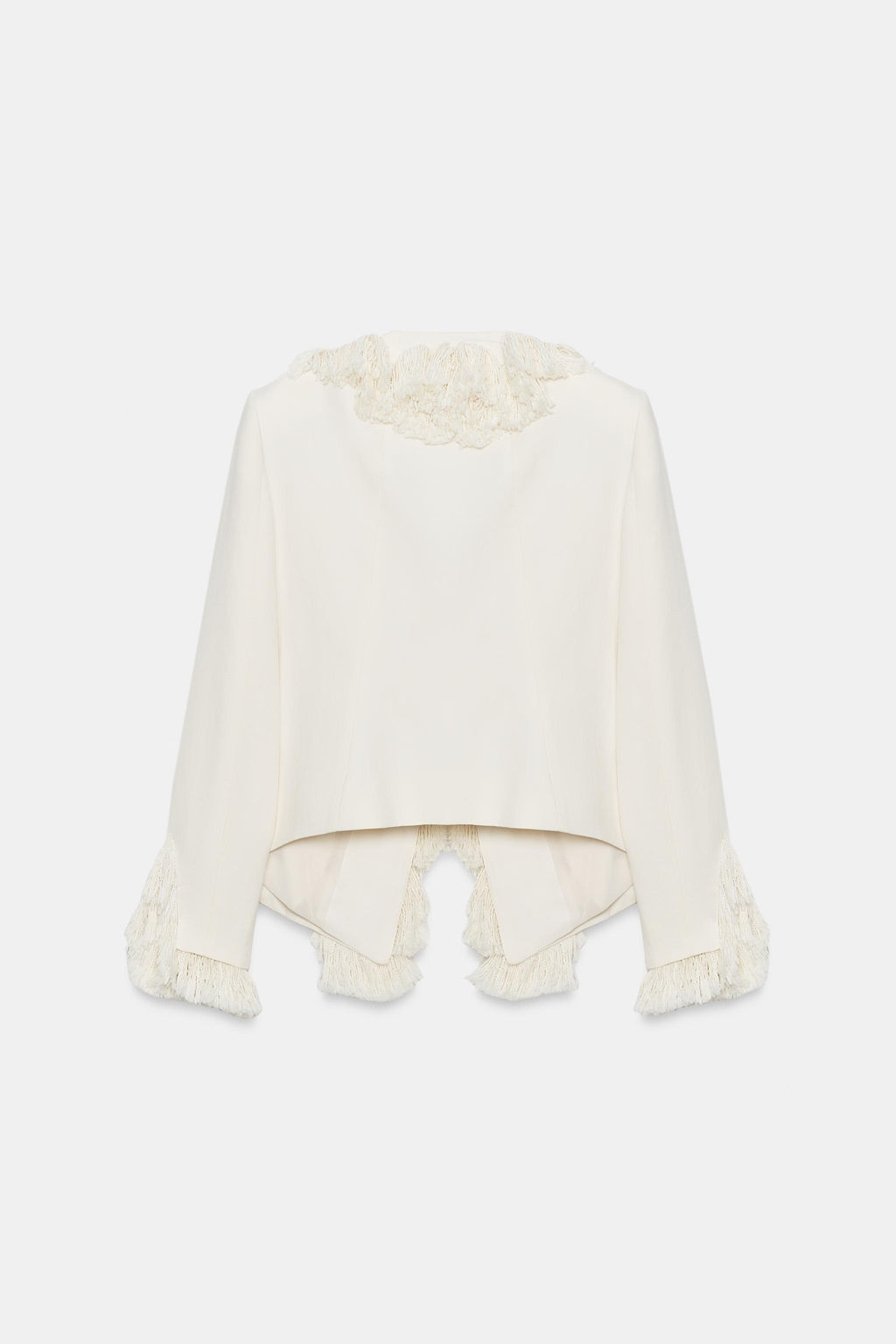 CHAQUETA FLECOS CON LINO ZW COLLECTION / Crudo - Zara фото 7