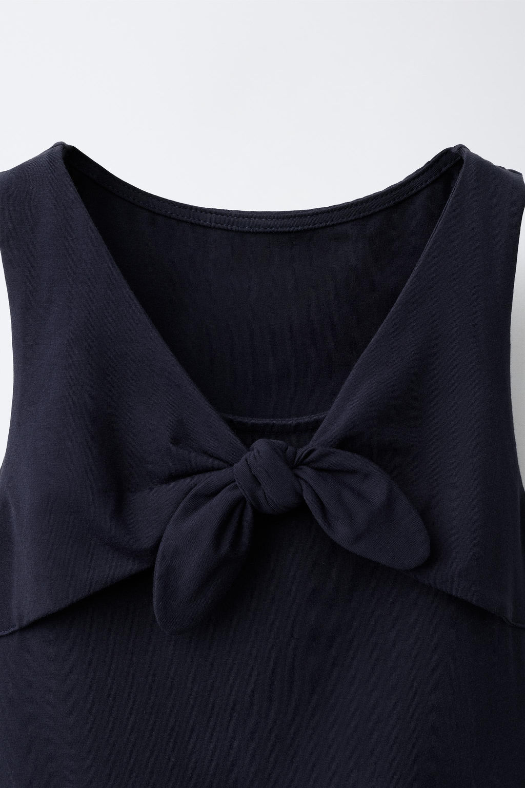 VESTIDO COMBINADO LAZO / Azul / Blanco