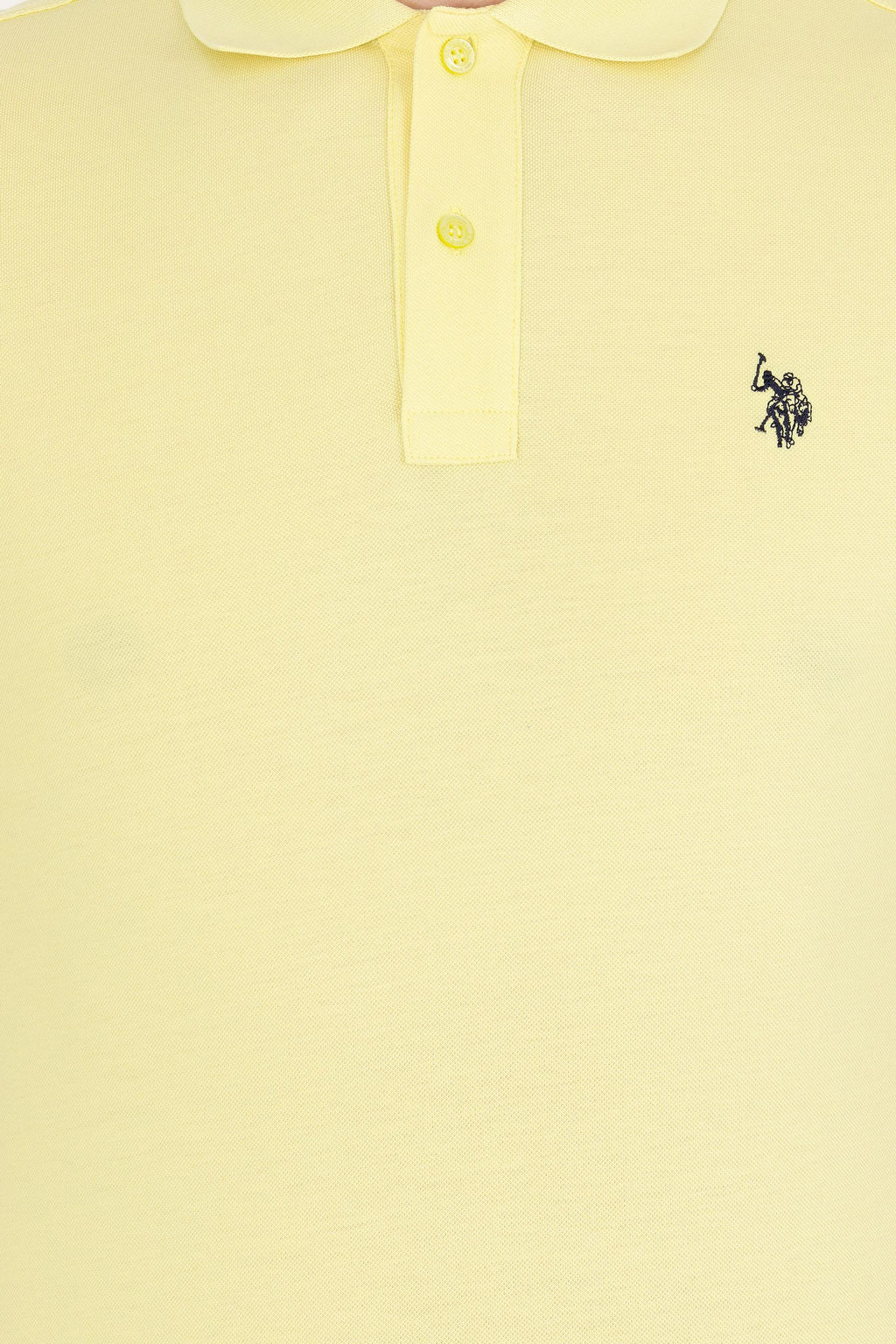 U. S. Polo Assn Мужская светло-желтая базовая футболка с воротником-поло - U.s. polo assn фото 6