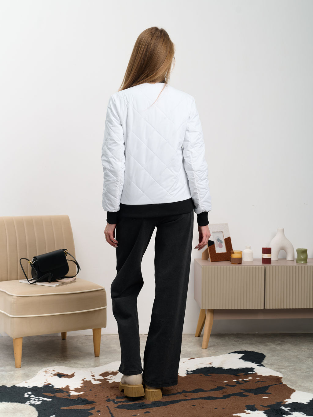 Женский бомбер "ED-06" белый