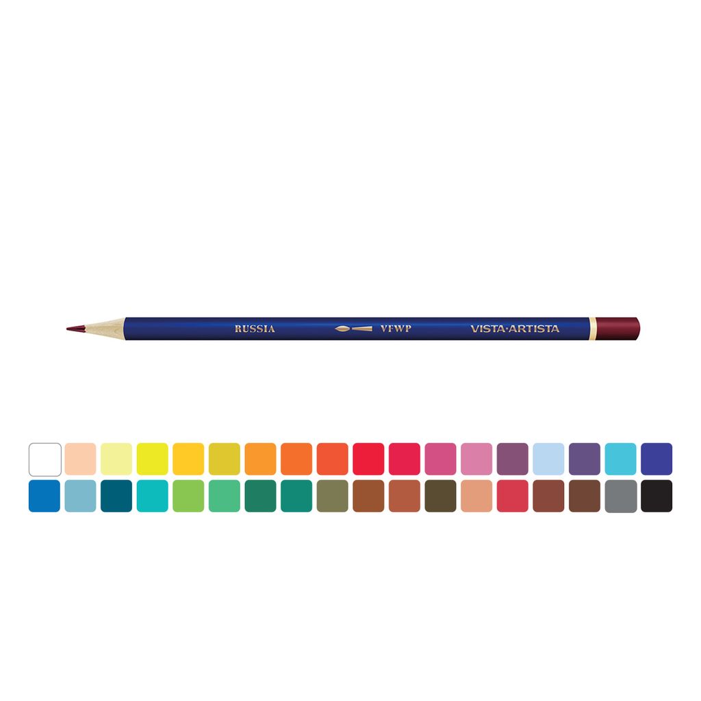VISTA-ARTISTA Fine VFWP-36 Акварельные карандаши набор заточенный 4 х 36 цв
