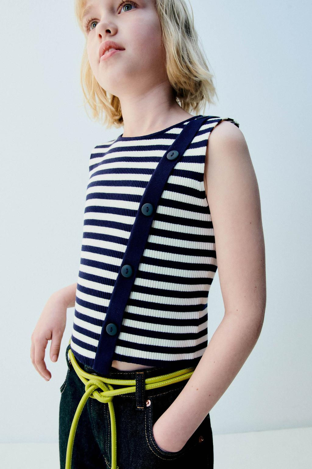 STRIPED BUTTONED TOP - Zara фото 7