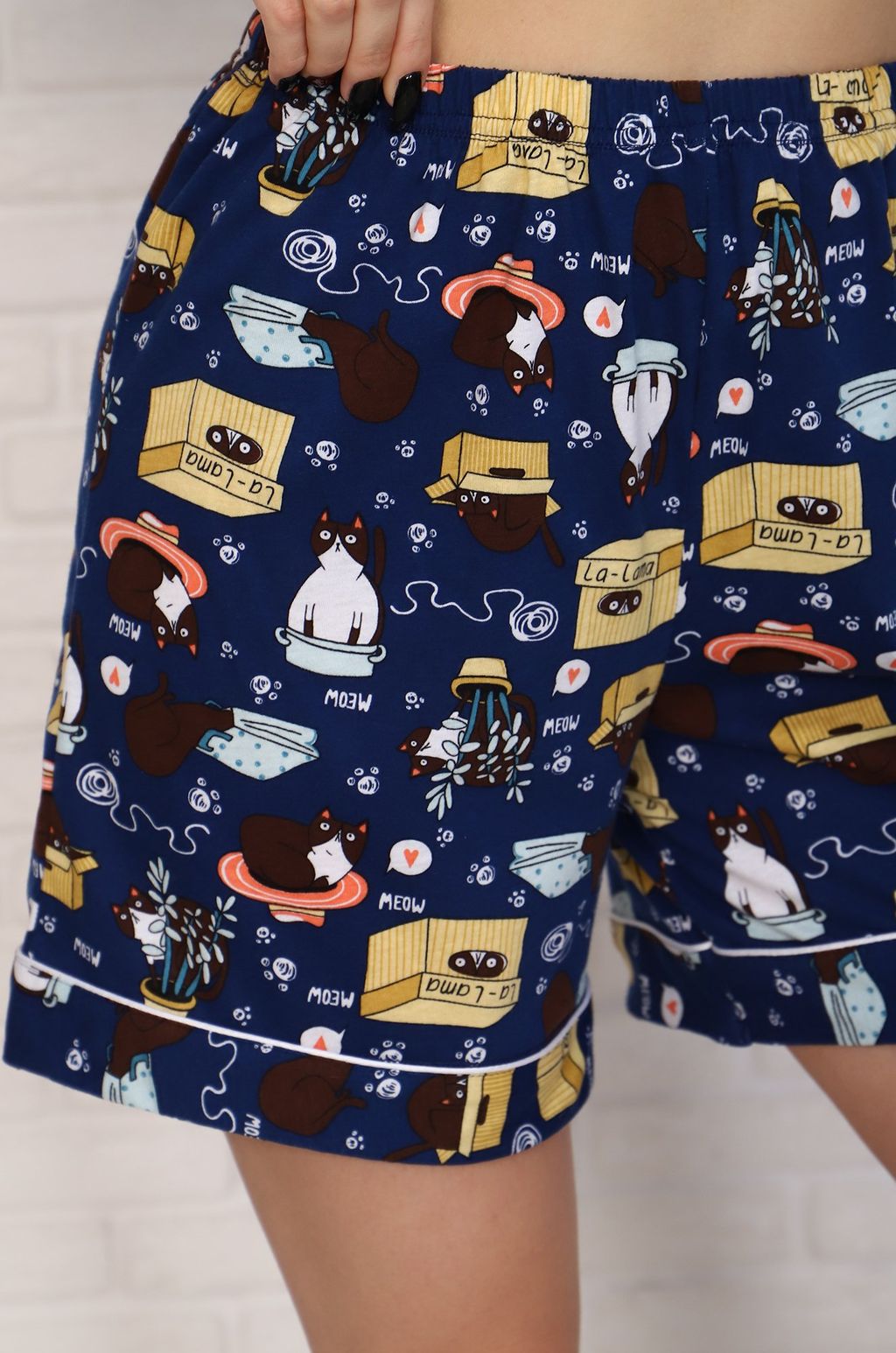 Женская хлопковая пижама с шортами Trikotel  фото 6