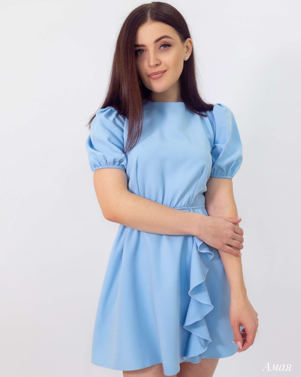 Платье Амая (голубой) - Nadi bordo фото 7