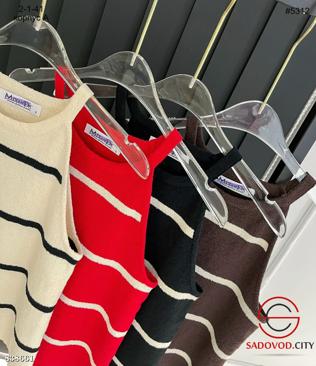 Женский топ в полоску на бретельках - Bruno фото 5