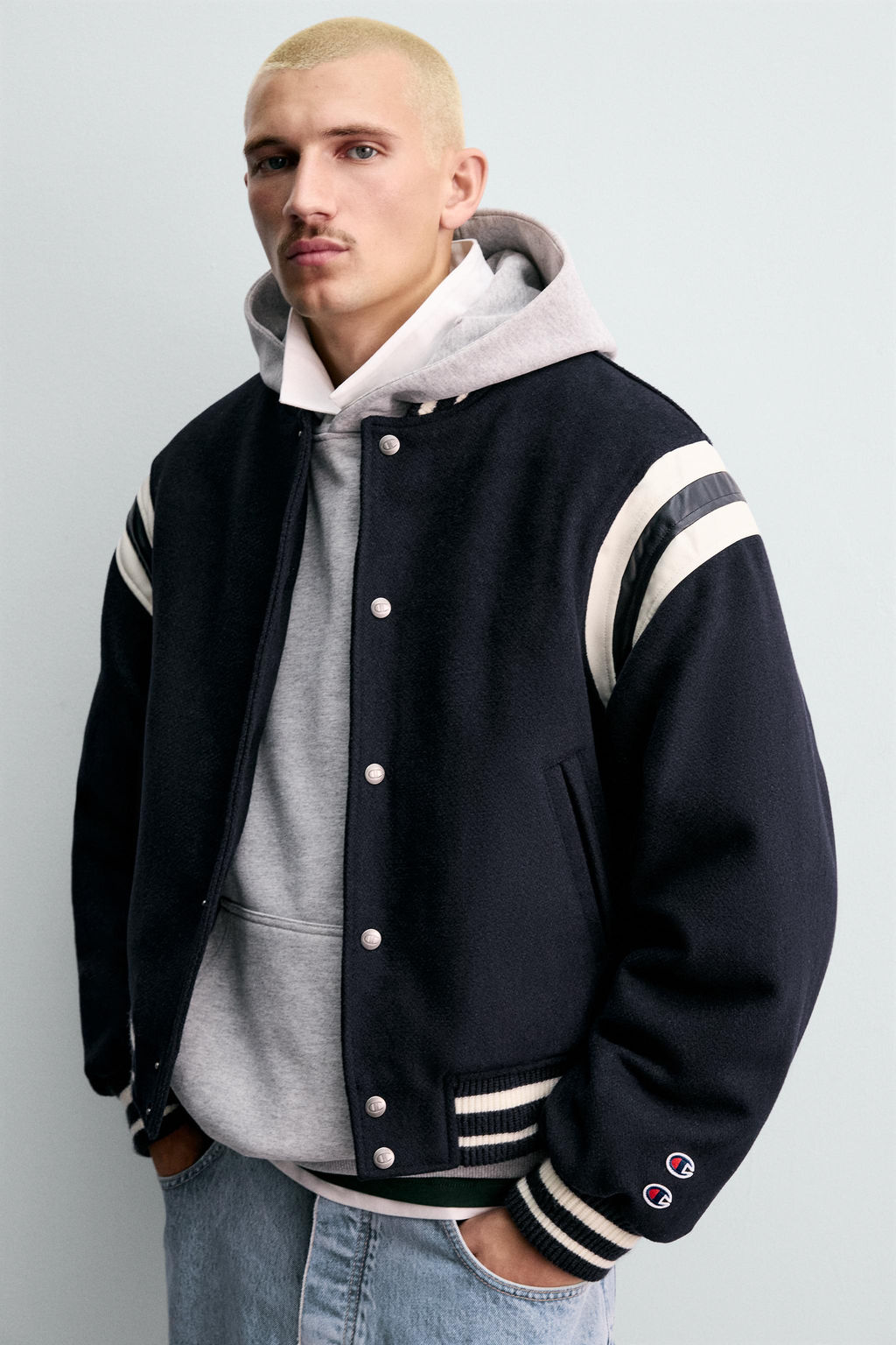 CHAMPION® X ZARA PADDED BOMBER JACKET  фото 5