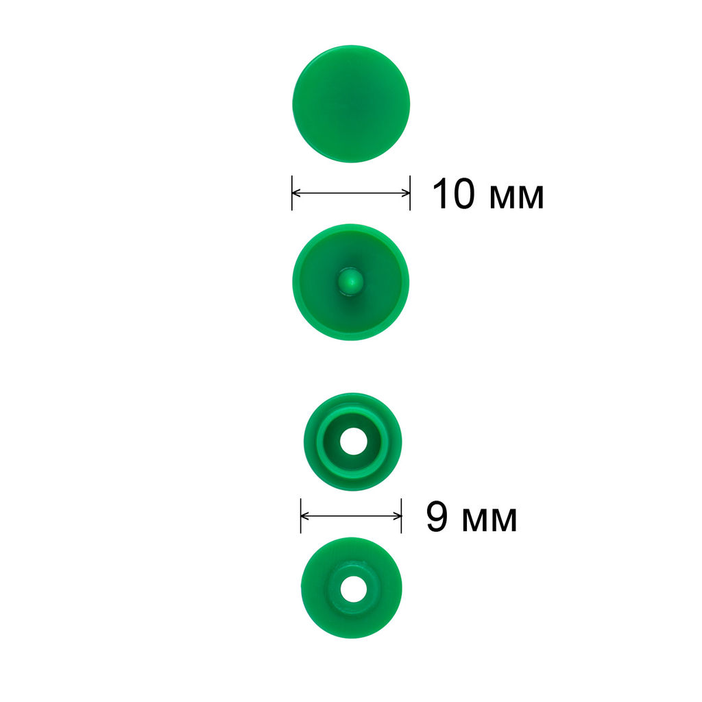 Кнопка Micron POM-10/500 Кнопки пластиковые пластик d 10 мм 500 шт. № 008 зеленый