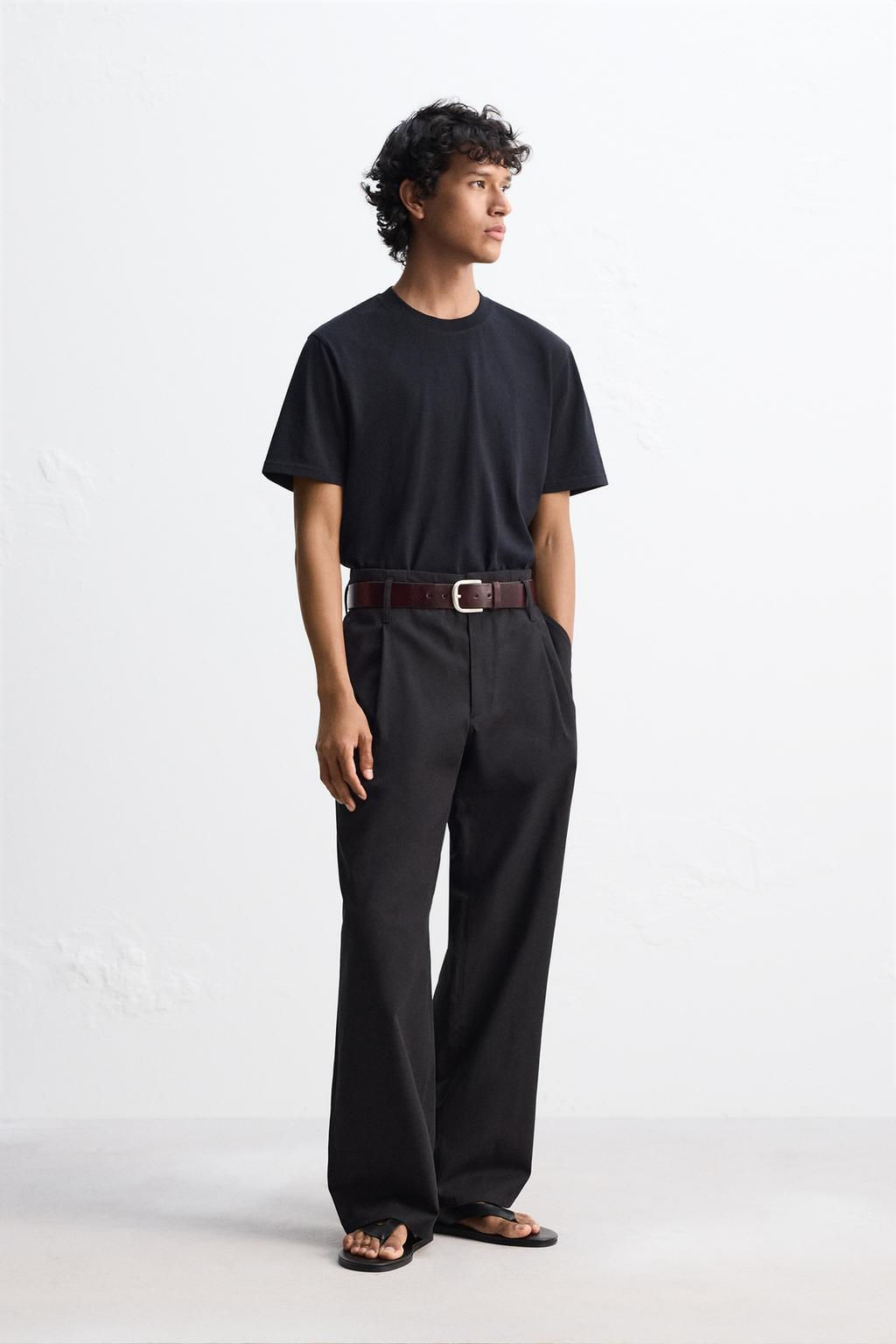 SLIM FIT MEDIUM WEIGHT T-SHIRT - Zara фото 10