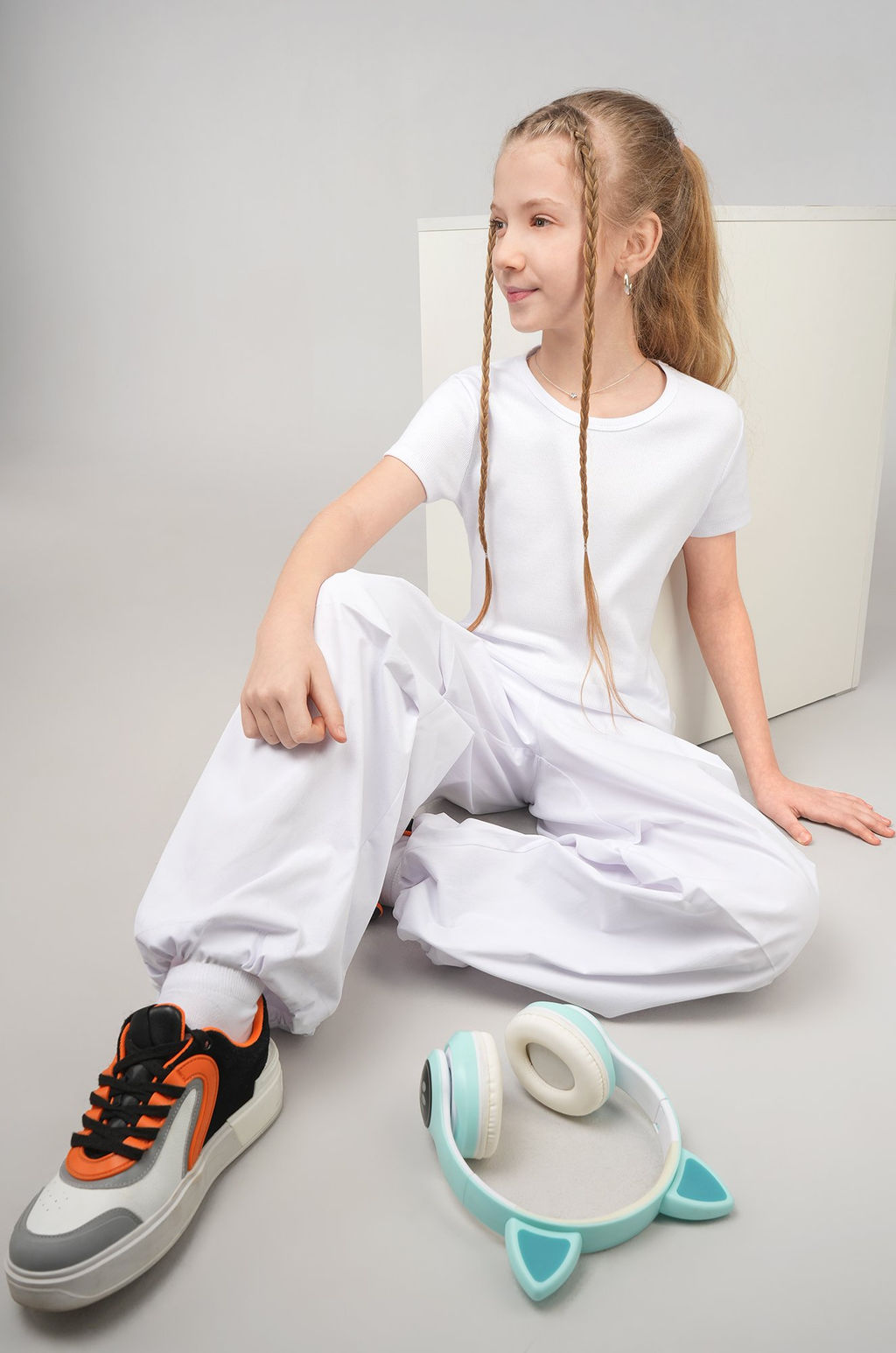 Футболка для девочки в рубчик из рибаны Happyfox  фото 44