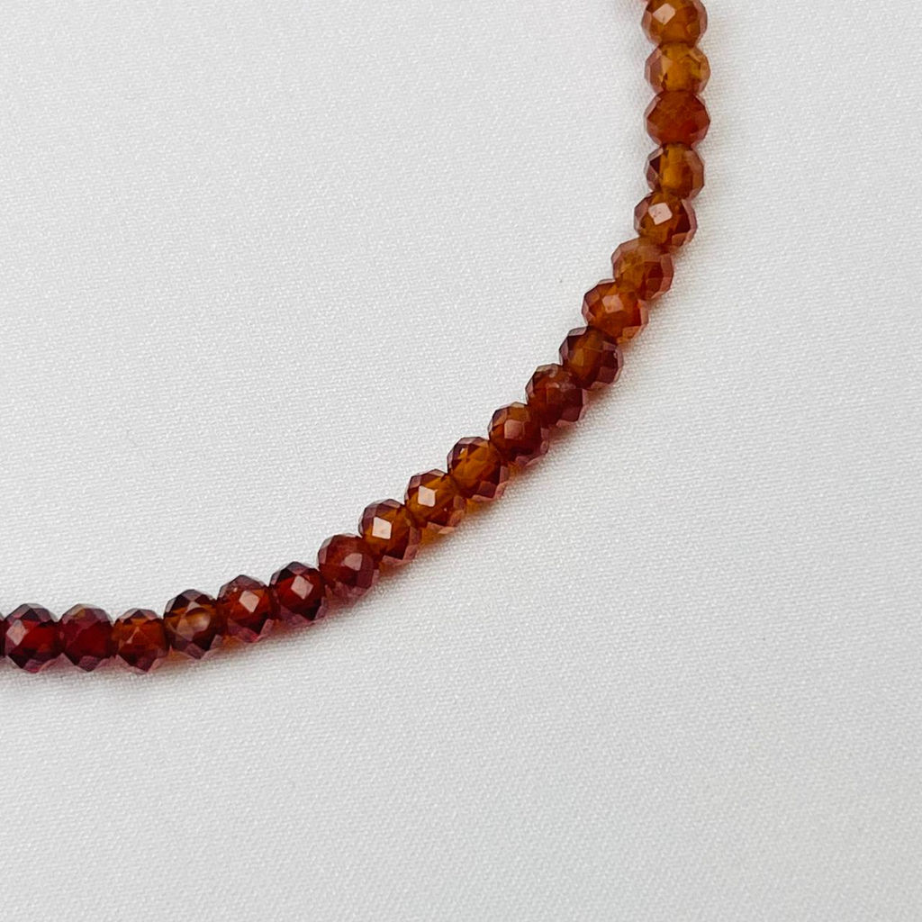 Браслет из Граната "Спессартин" "градиент" 18 см +