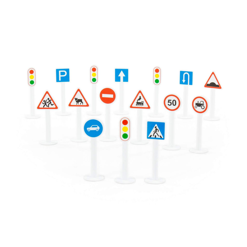 Набор дорожных знаков №1 (16 элементов) (в пакете) - Полесье фото 5