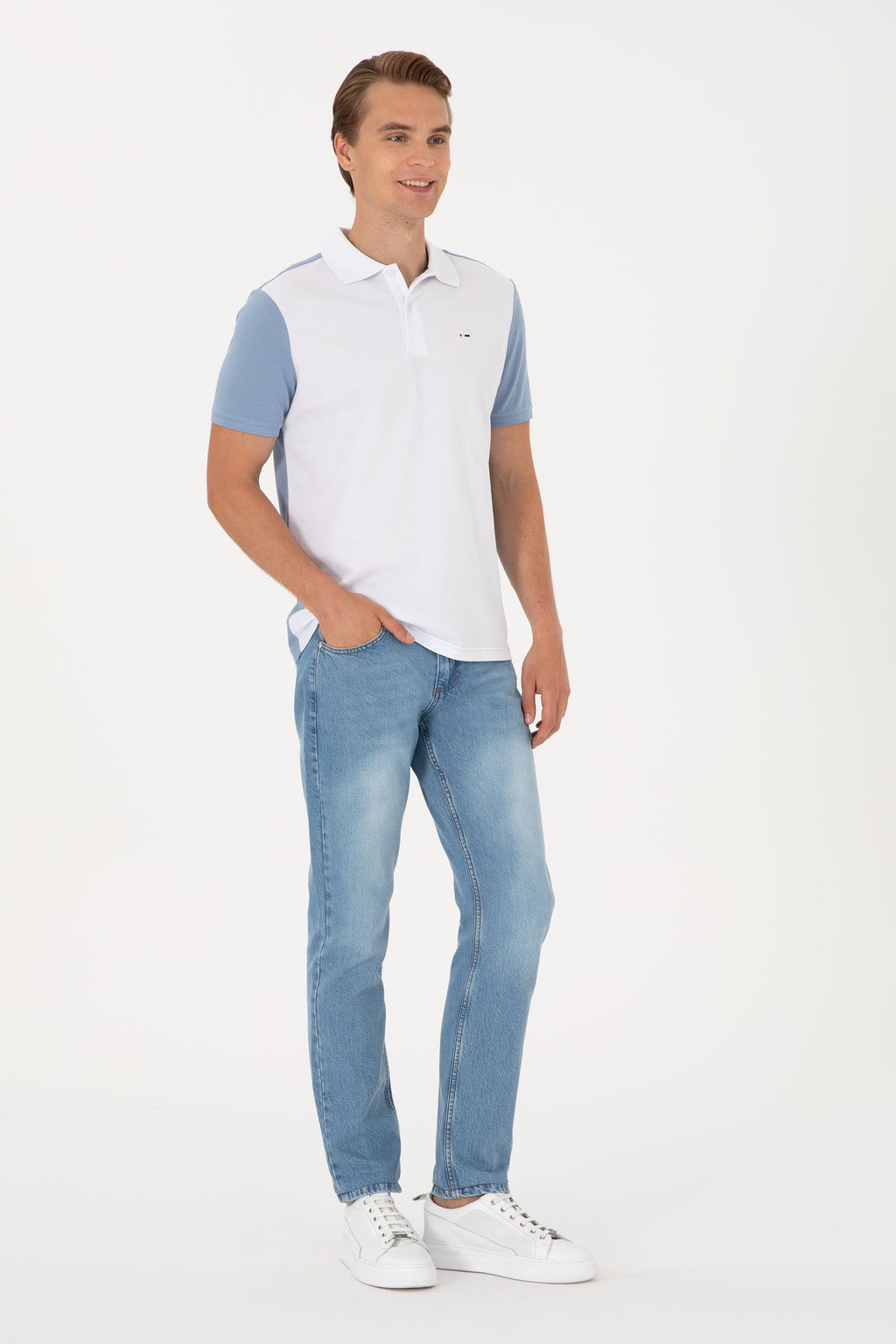 Erkek Regular Fit Mavi Polo Yaka Ti__rt Sepette S_rpriz _ndirim - U.s. polo assn фото 4