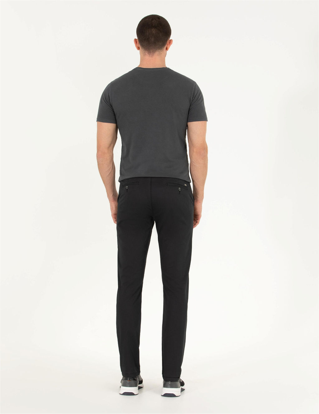 Siyah Regular Fit Kanvas Pantolon - Pierre cardin фото 4