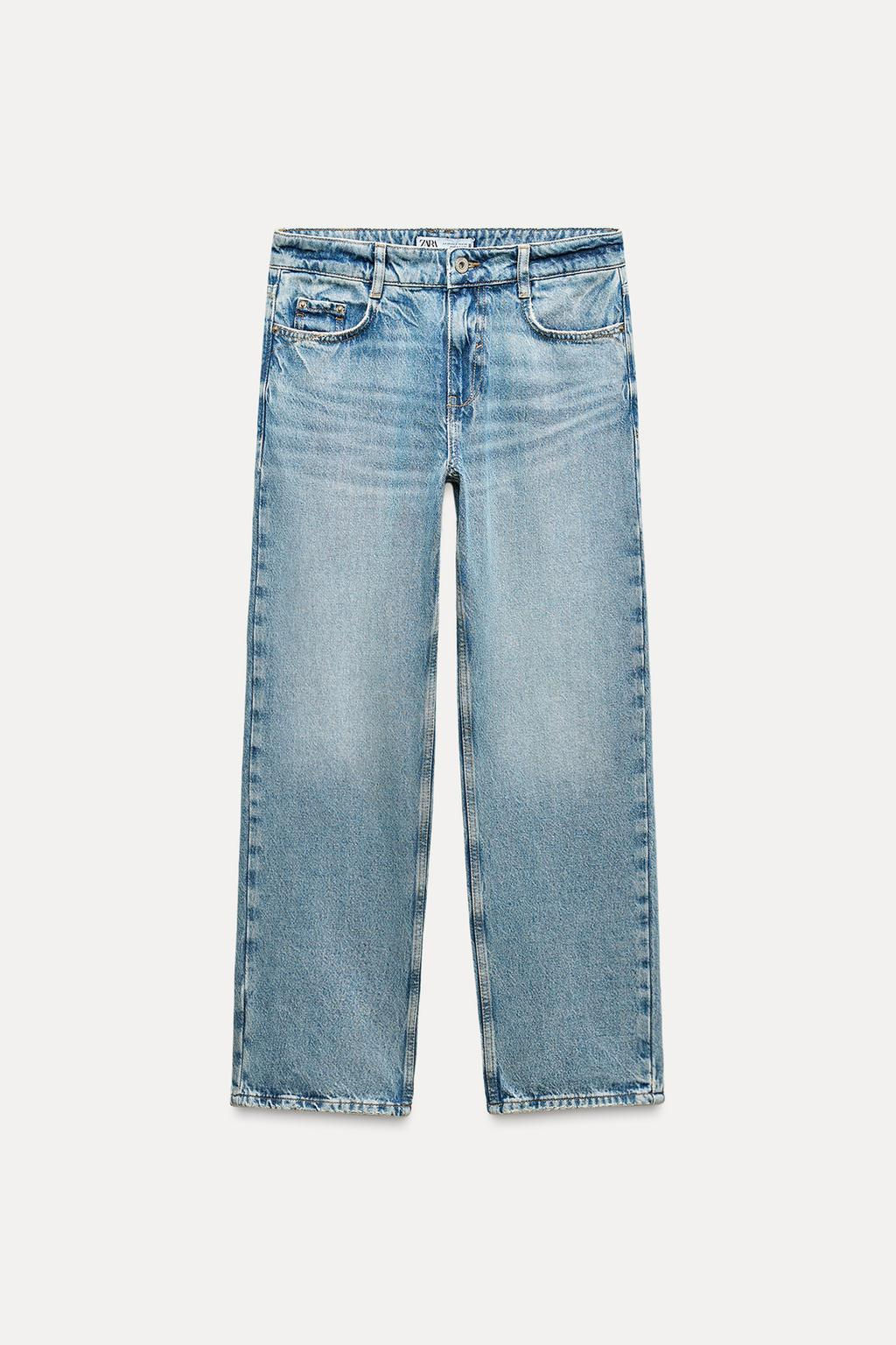 Z1975 MID-WAIST STRAIGHT CROPPED JEANS - Zara фото 11