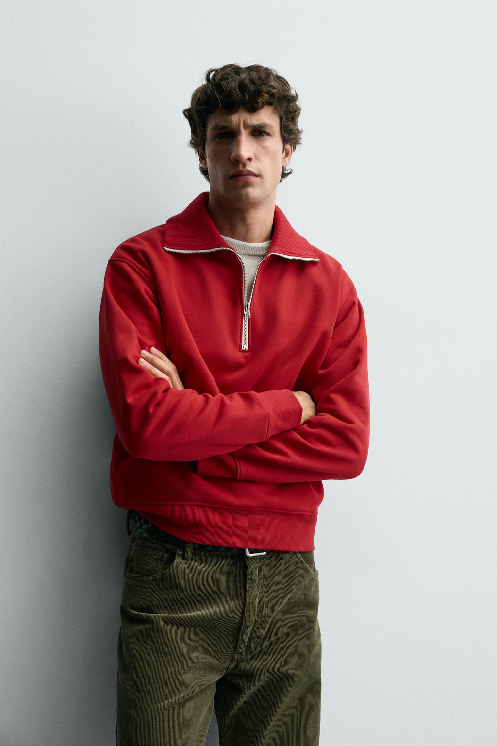 QUARTER-ZIP SWEATSHIRT - Zara фото 6