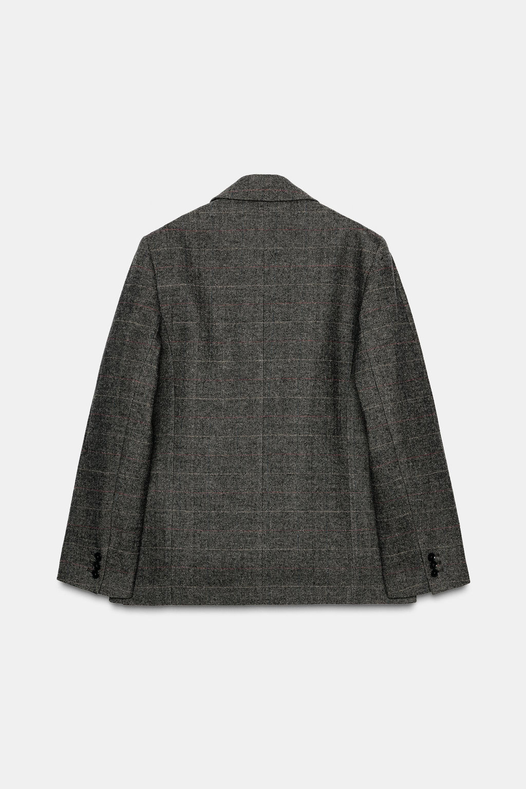 OVERSIZE CHECK BLAZER WITH WOOL ZW COLLECTION - Zara фото 4