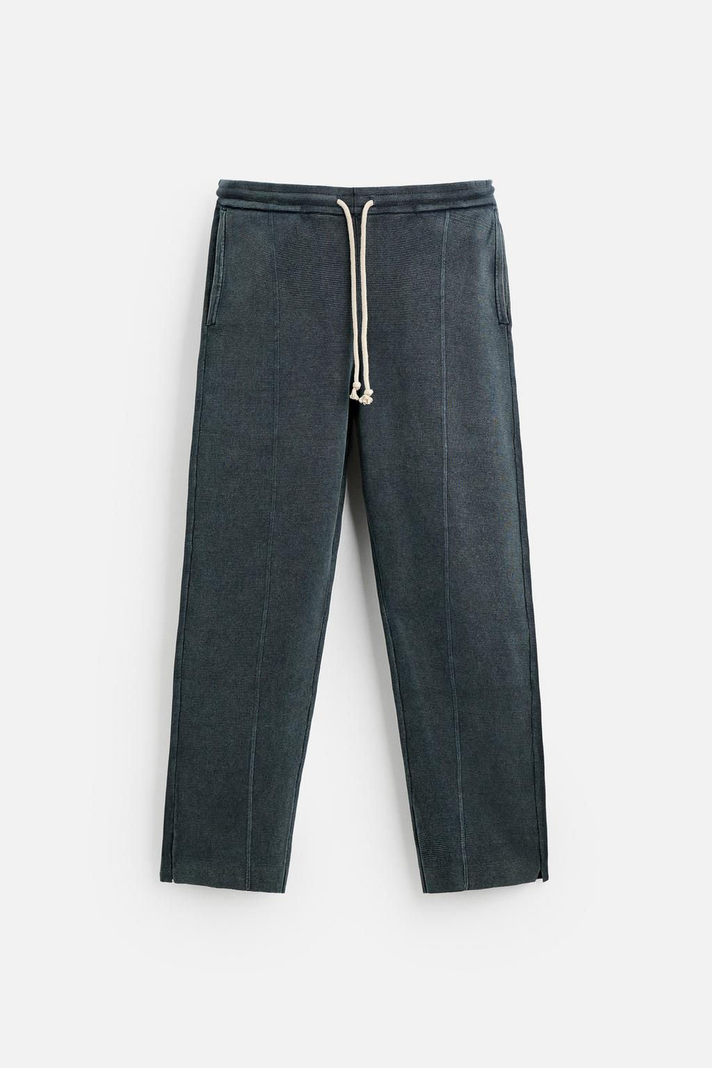 WASHED KNIT JOGGER TROUSERS - Zara фото 22