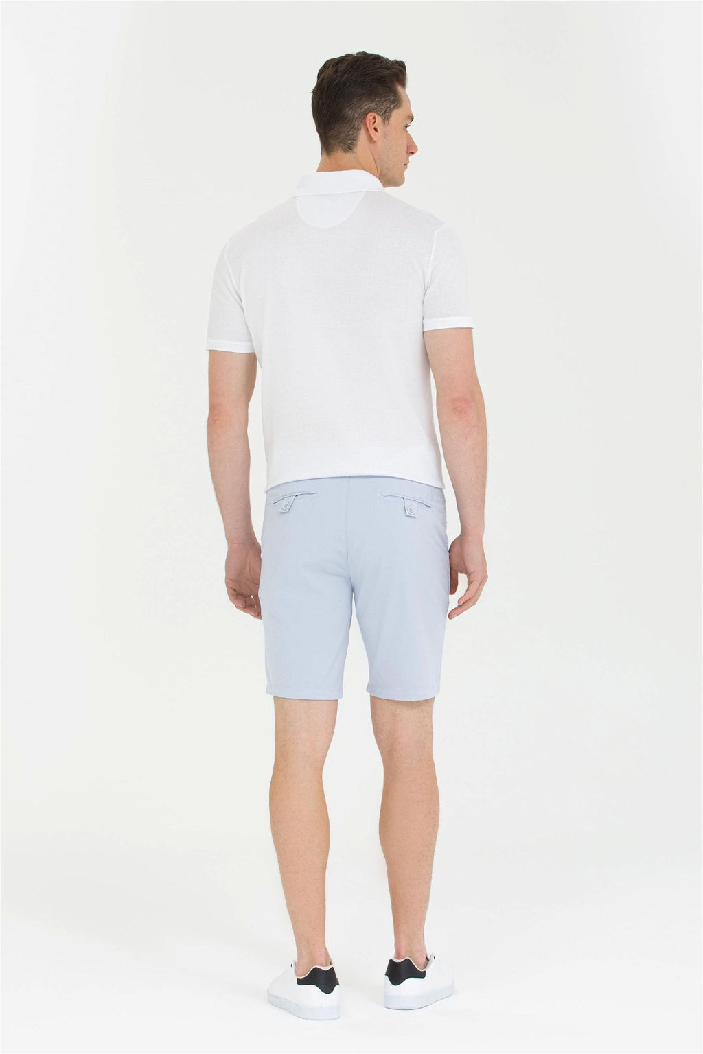 Мужские голубые тканые шорты - U.s. polo assn фото 4
