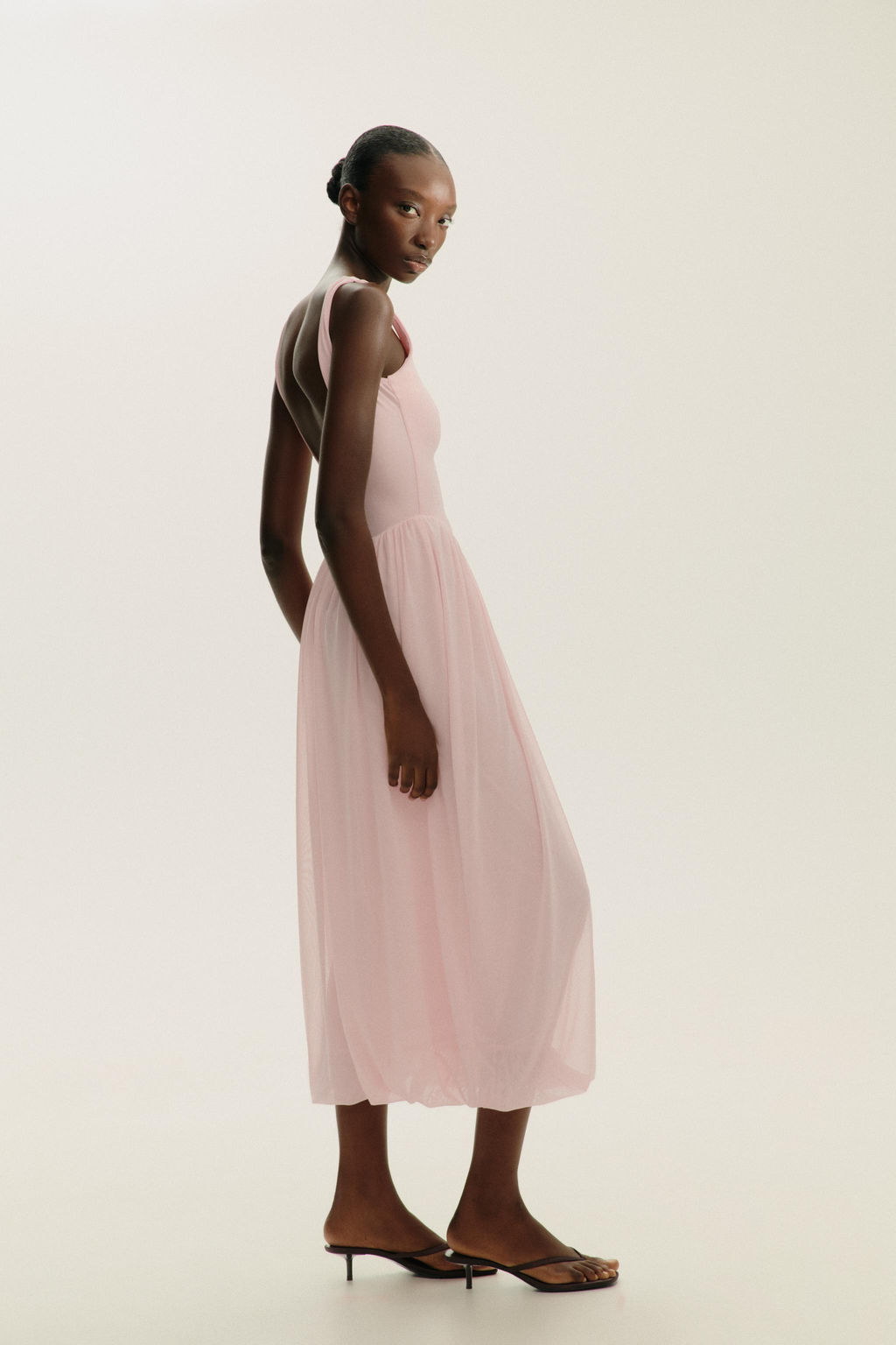 CONTRAST TULLE DRESS - Zara фото 5