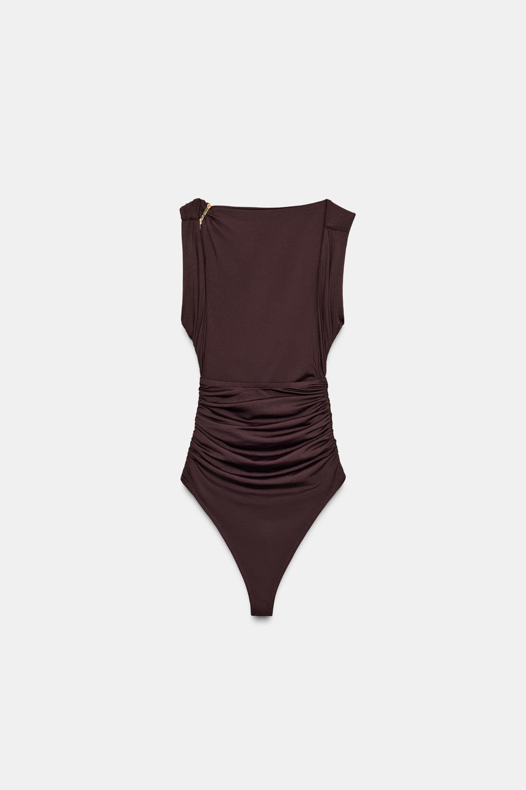 POLYAMIDE BODYSUIT WITH METALLIC DETAIL - Zara фото 4