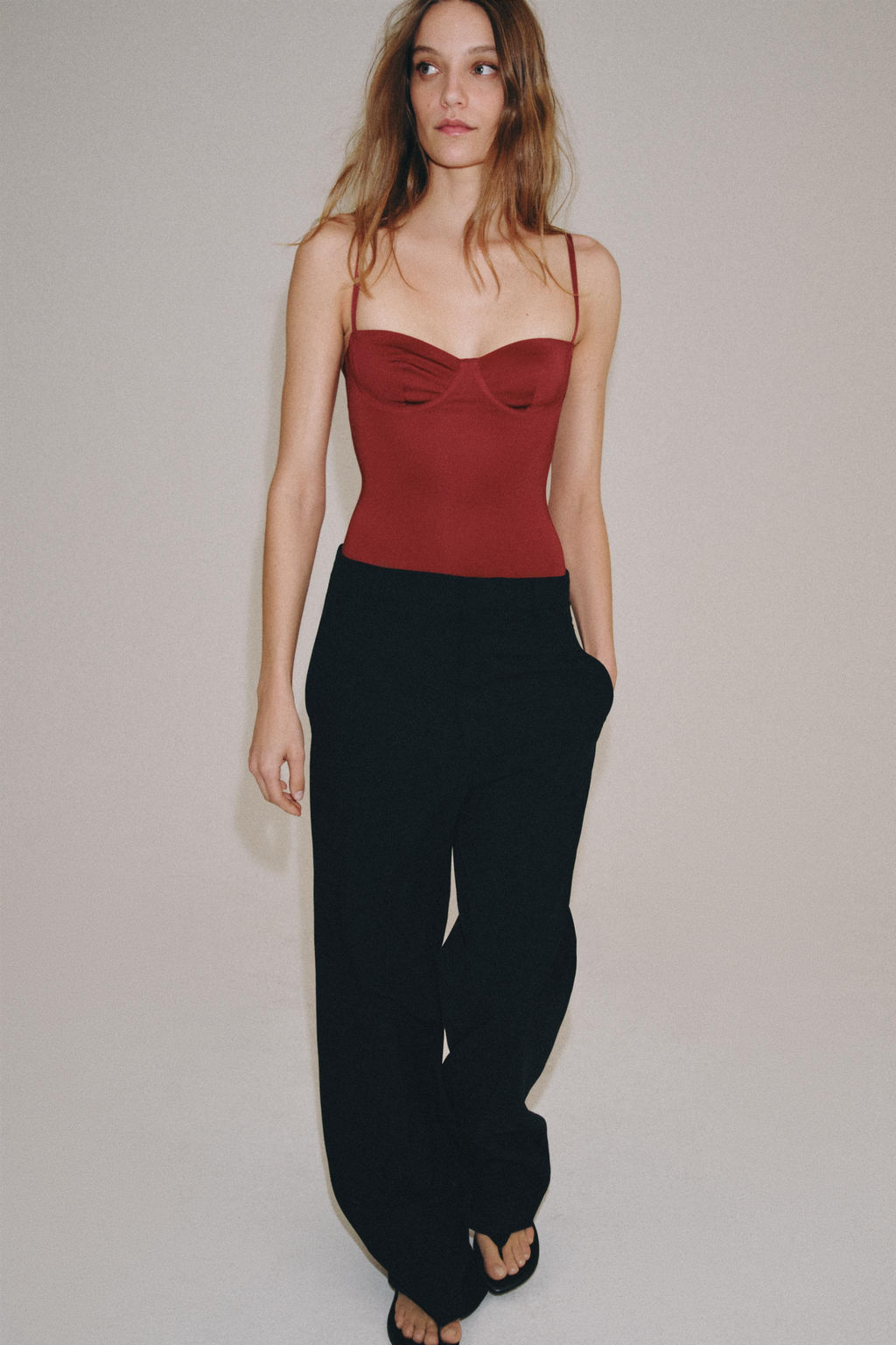 BODY LENCERO POLIAMIDA / teja oscuro - Zara фото 4