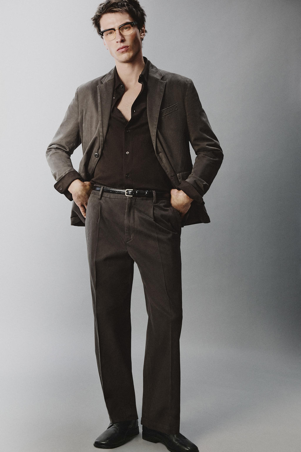 WASHED-EFFECT SUIT TROUSERS - Zara фото 14